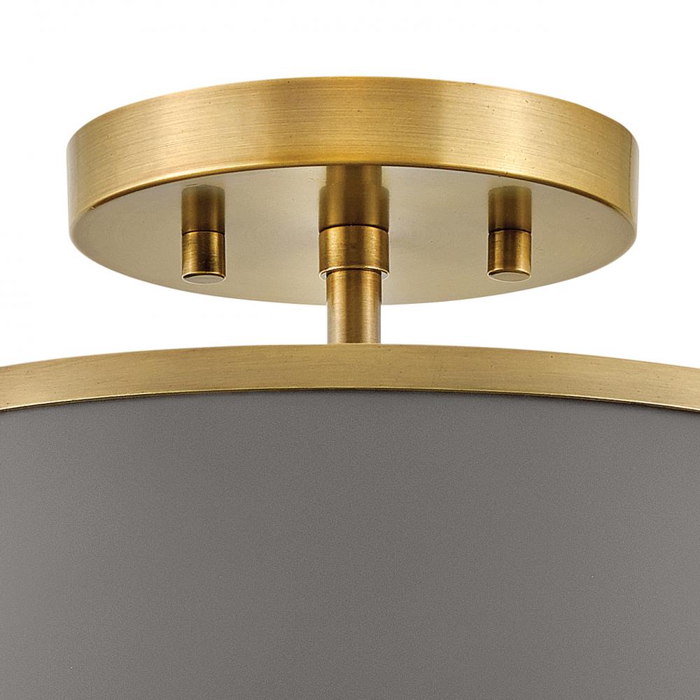 Medium Semi-Flush Mount - Brass
