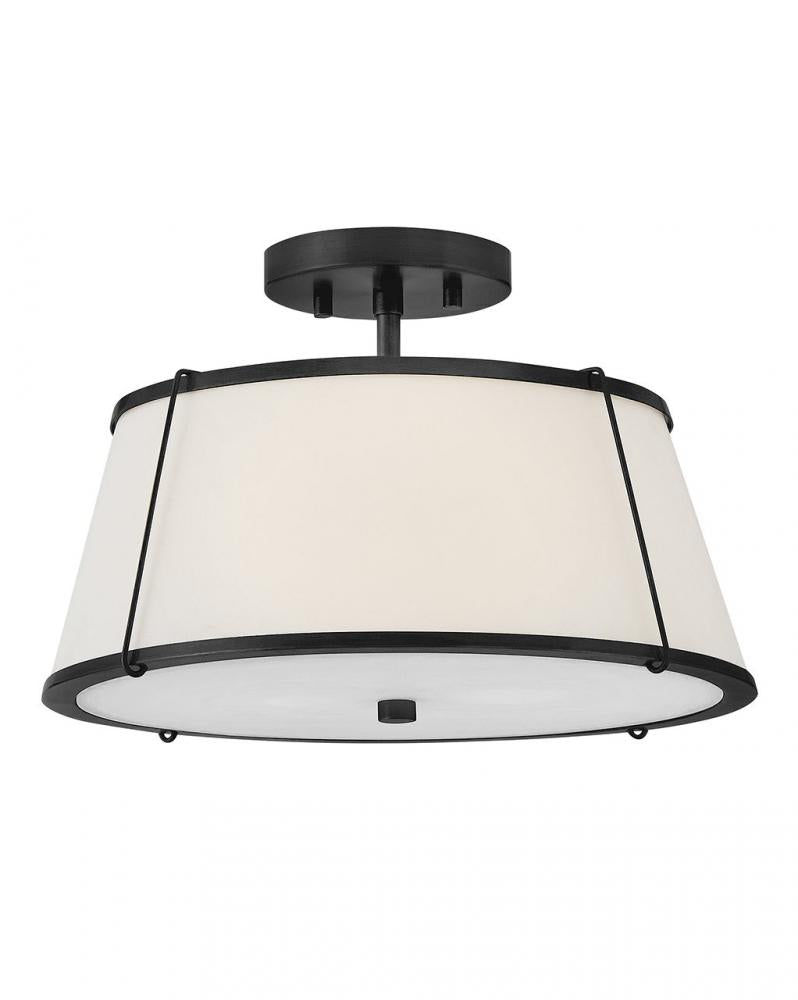 Medium Semi-Flush Mount - Black