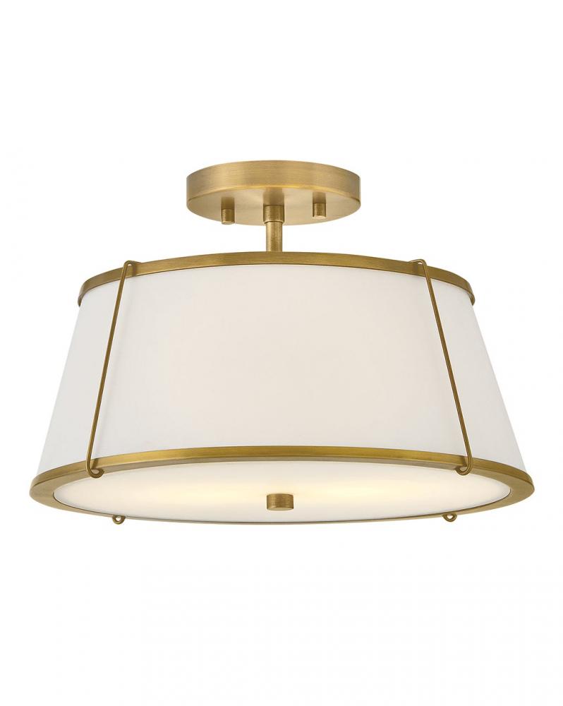 Medium Semi-Flush Mount - Brass
