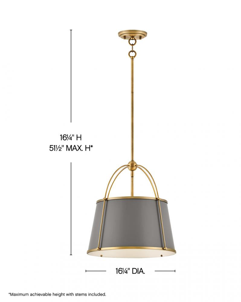 Large Drum Pendant - Brass