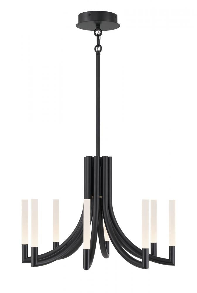 Olette-Chandelier-8Lt-24In-BK-Fr