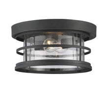 Load image into Gallery viewer, Barrett 2-Light Outdoor Ceiling Light in Black