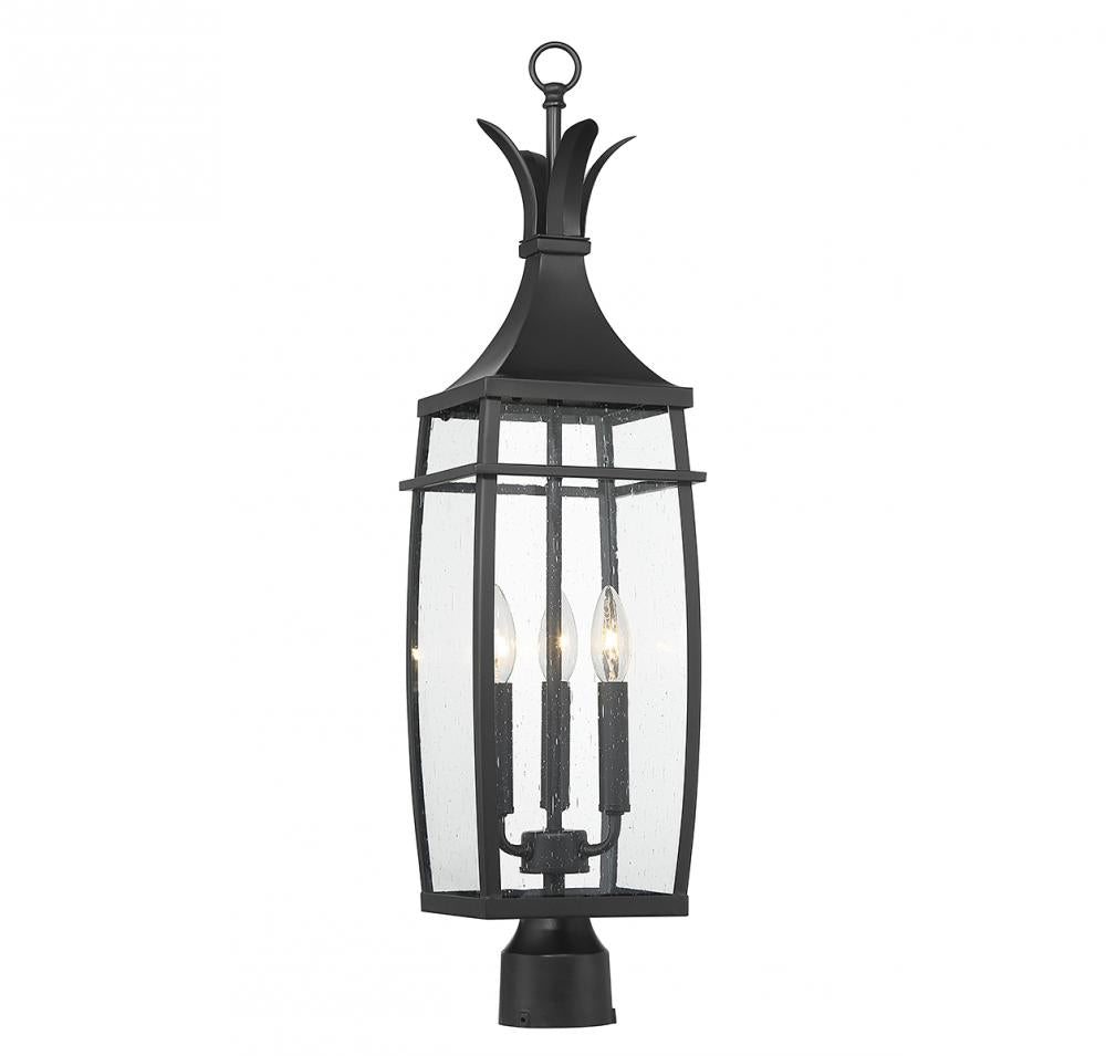 Montpelier 3-Light Outdoor Post Lantern in Matte Black