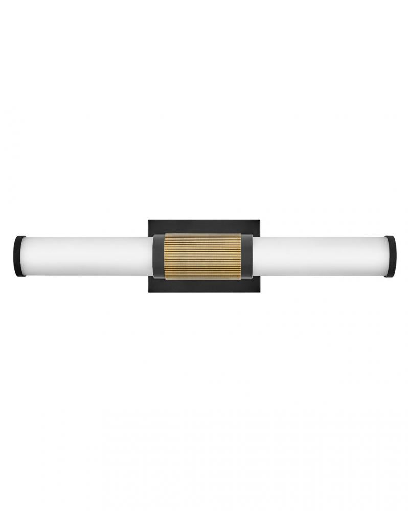 Medium LED Vanity - Black|Brass
