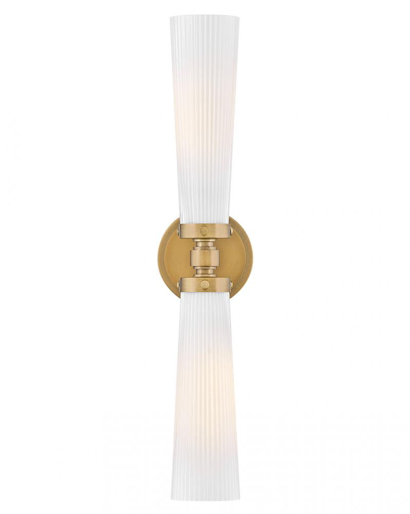 Medium Two Light Vanity - Brass