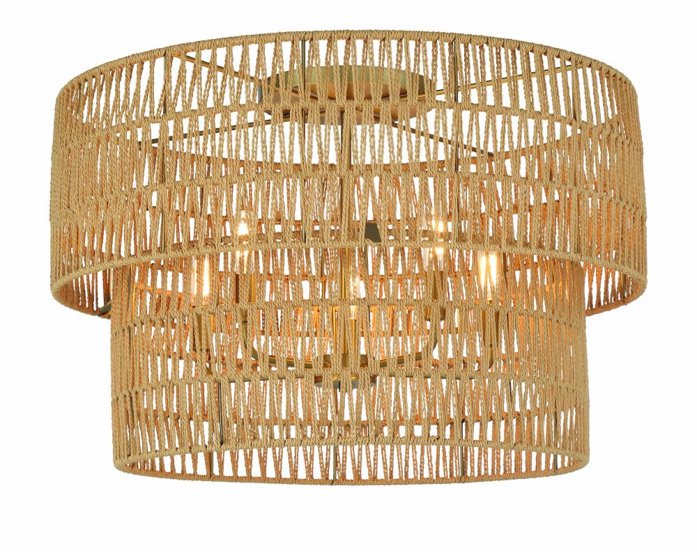Bungalow Heaven - 17" 5 Light Flush Mount