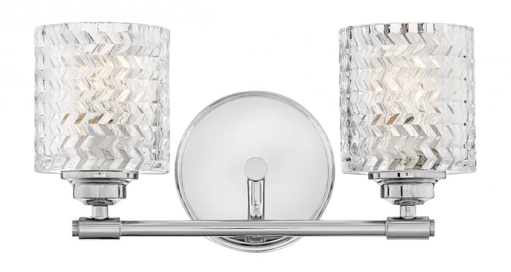 Small Two Light Vanity - Chrome