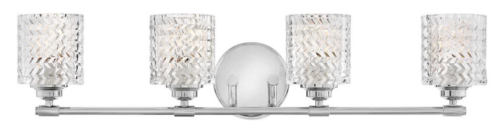 Large Four Light Vanity - Chrome