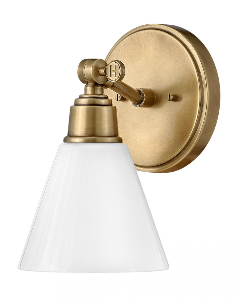 Medium Adjustable Single Light Vanity - Brass