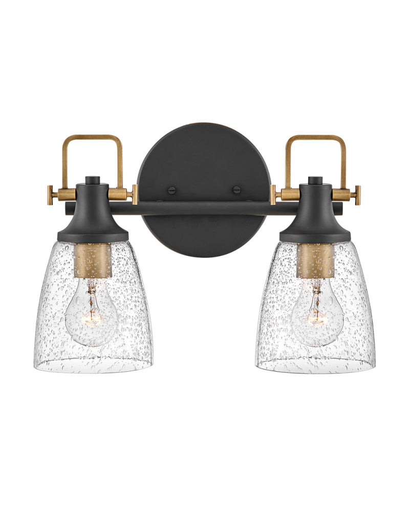 Small Two Light Vanity - Black
