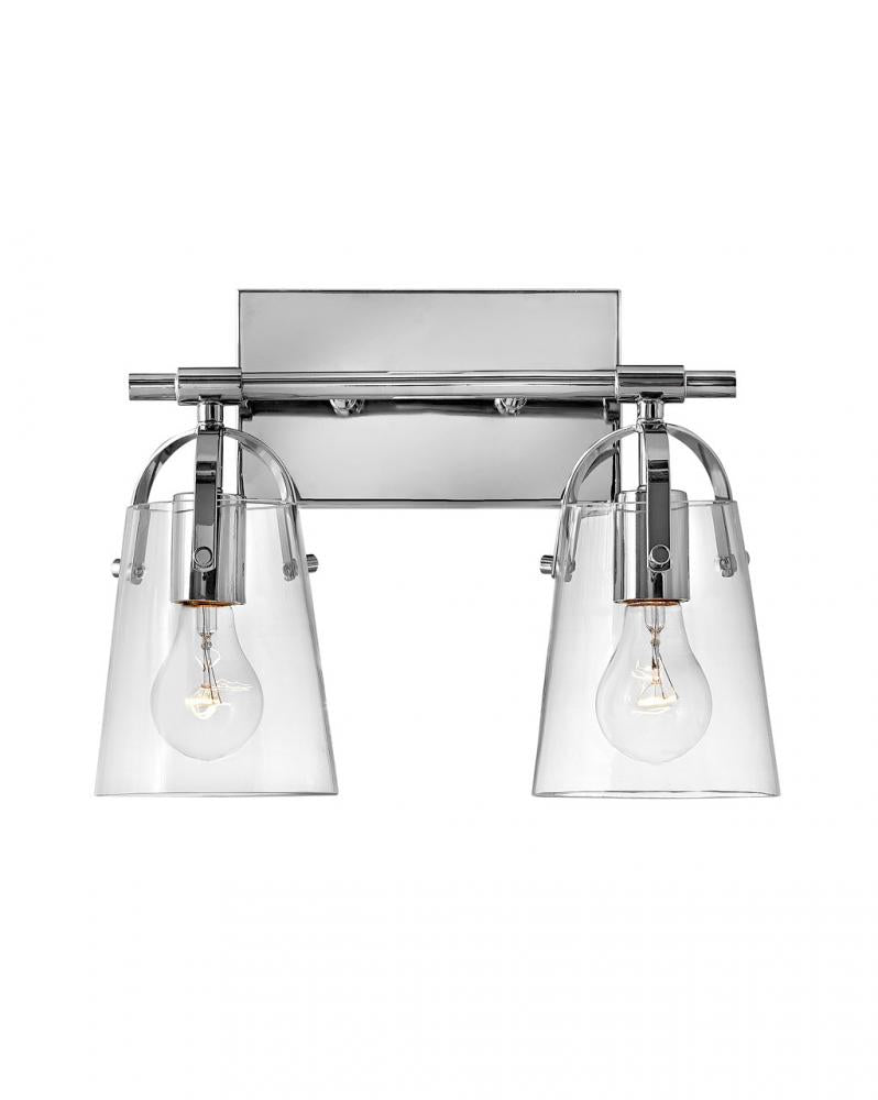 Small Two Light Vanity - Chrome