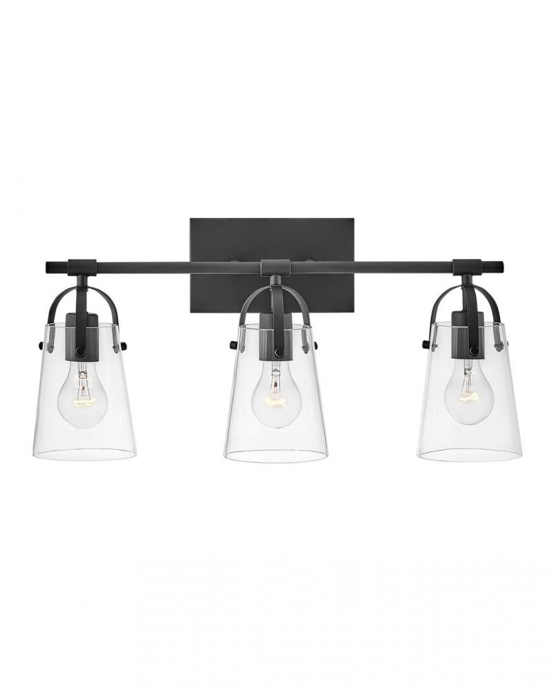 Medium Three Light Vanity - Black