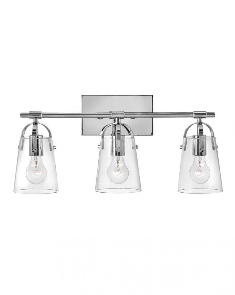 Medium Three Light Vanity - Chrome