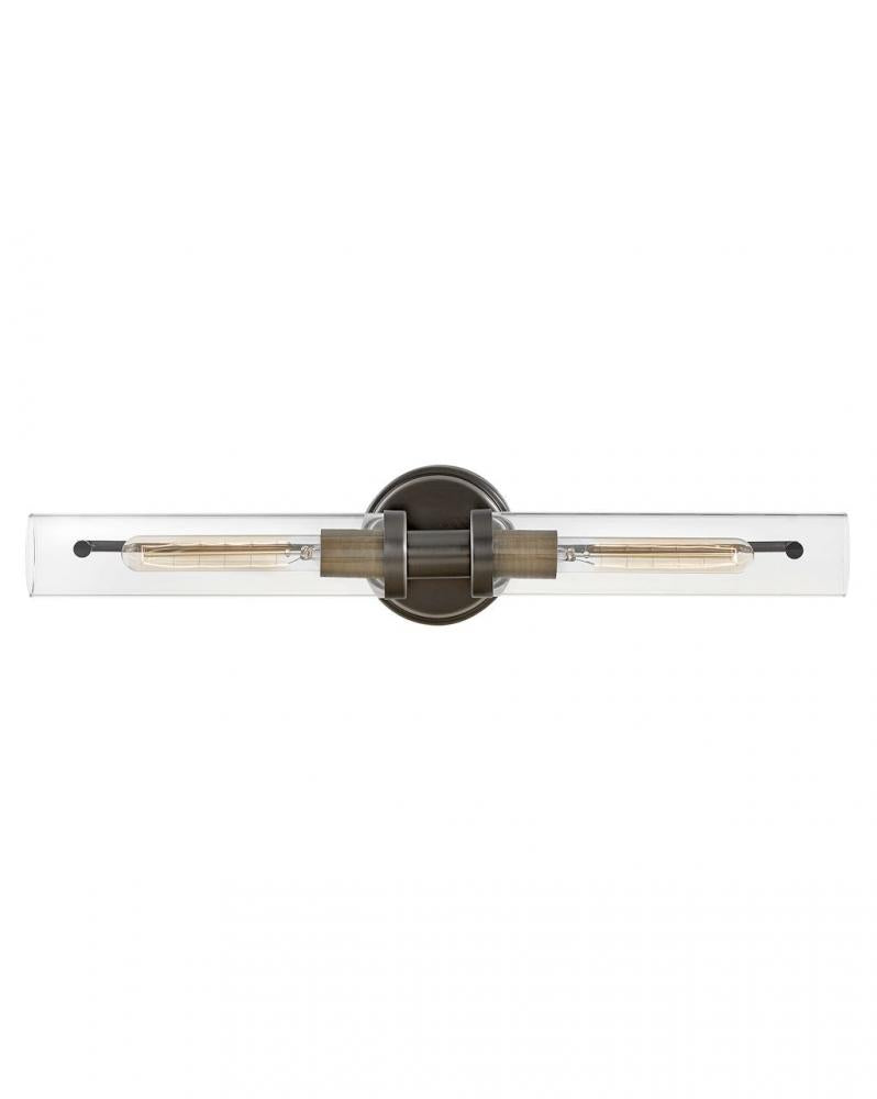 Large Two Light Vanity - Black