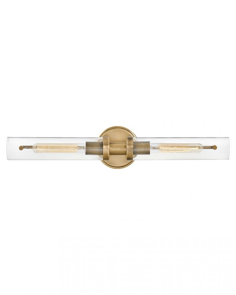 Large Two Light Vanity - Brass