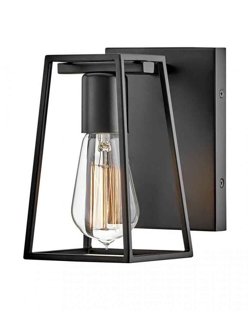 Small Single Light Vanity - Black