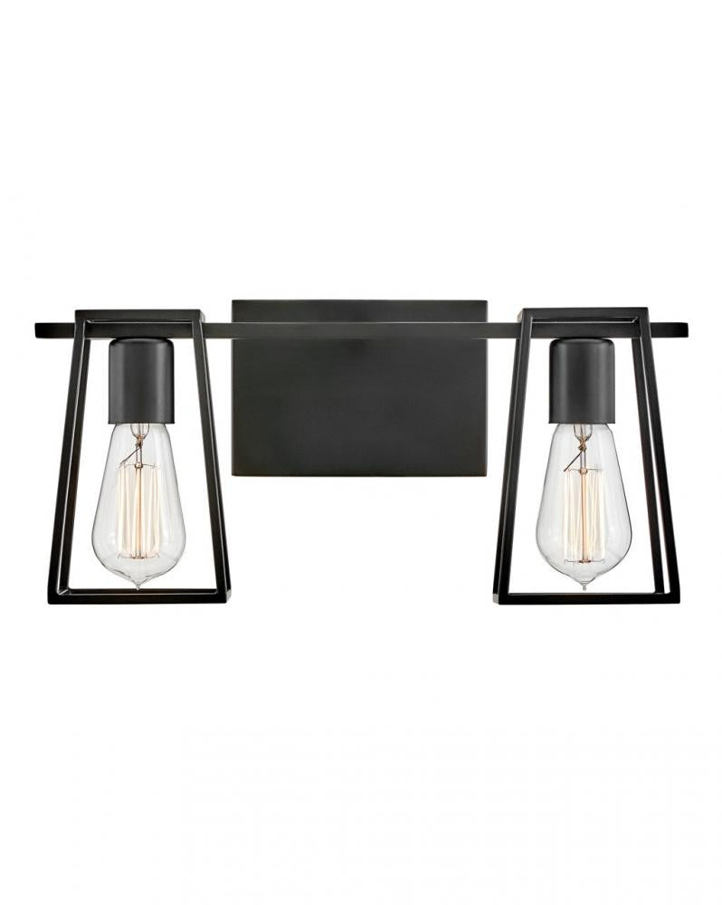 Small Two Light Vanity - Black