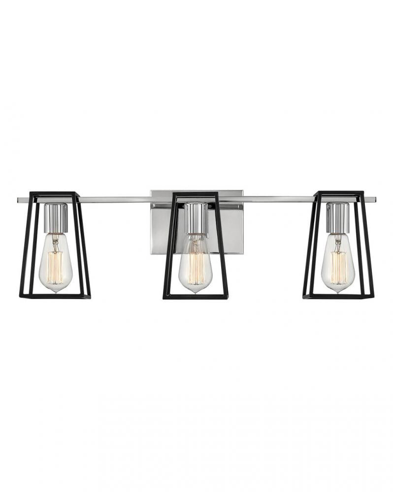 Medium Three Light Vanity - Chrome