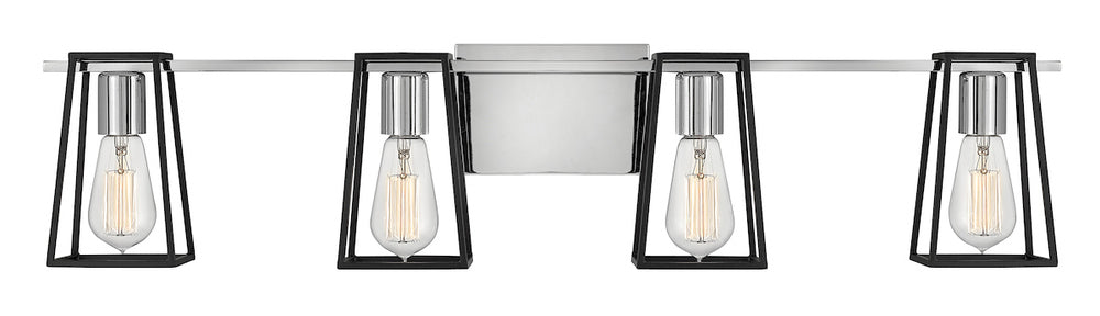 Large Four Light Vanity - Chrome