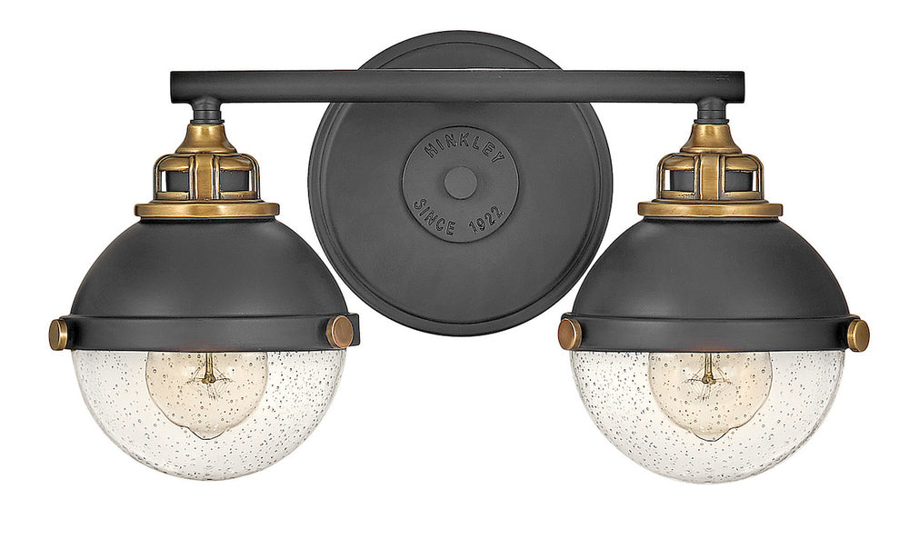 Small Two Light Vanity - Black