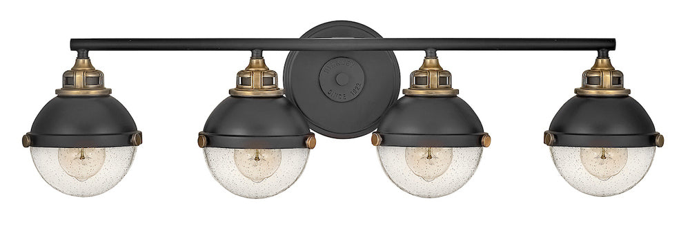 Large Four Light Vanity - Black