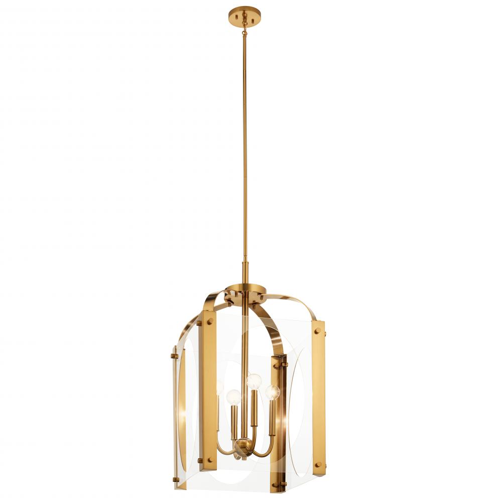 Pytel?????4 Light Foyer Pendant Fox Gold