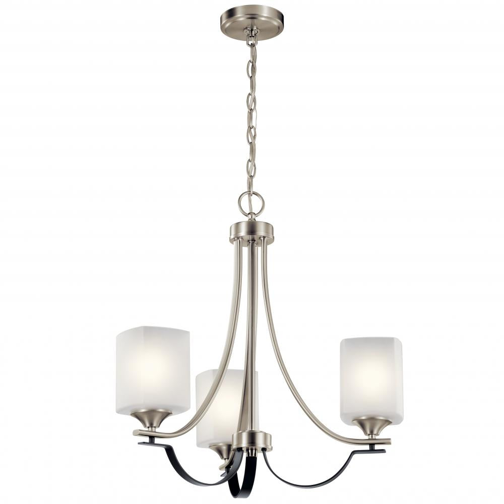 Tula?????3 Light Convertible Chandelier Brushed Nickel