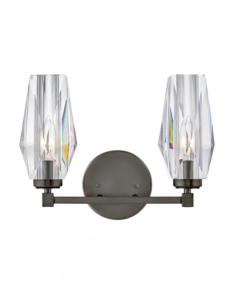 Small Two Light Vanity - Black