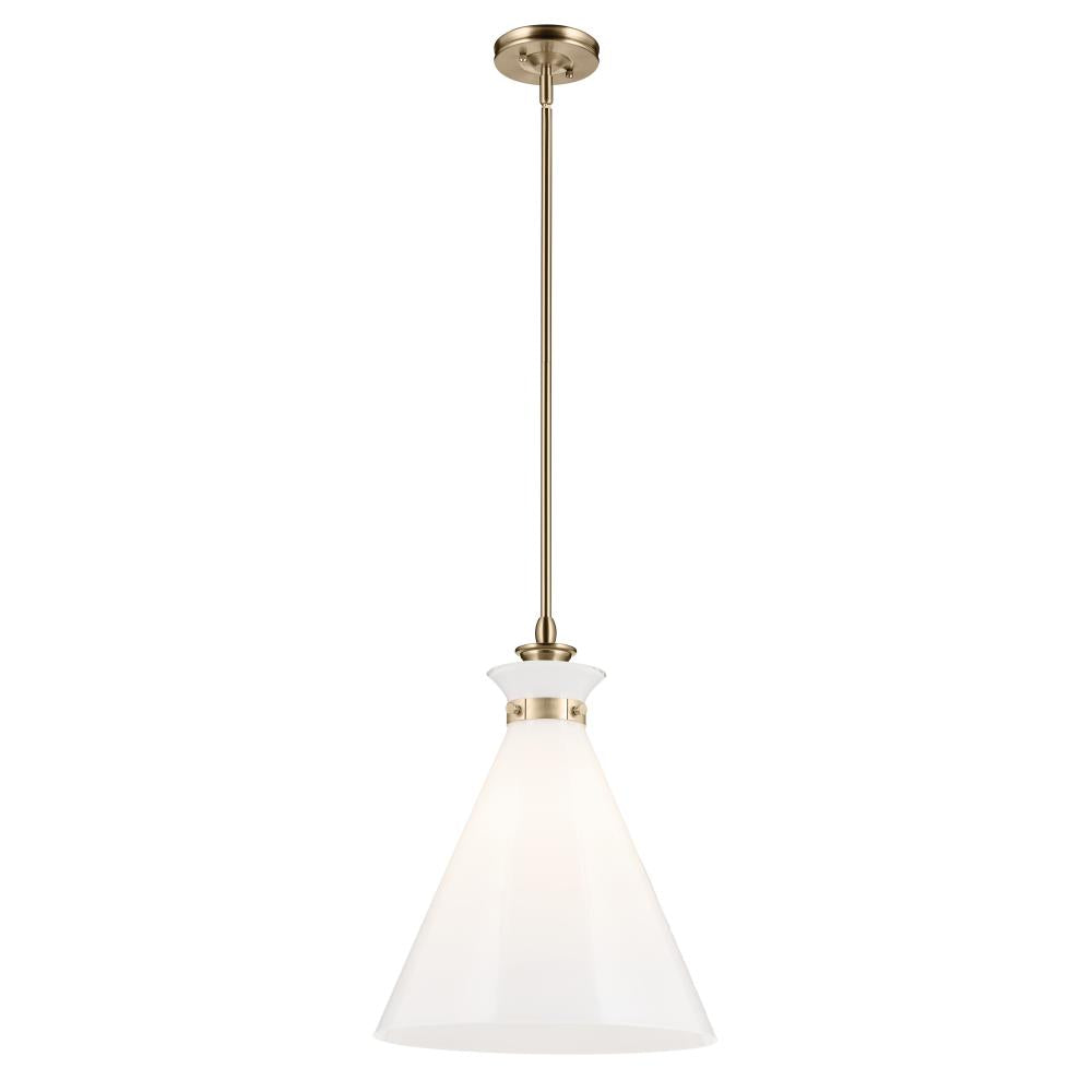Laria 16 Inch 1 Light Pendant with Opal Glass in Champagne Bronze
