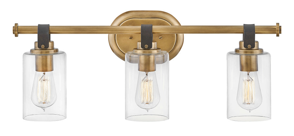 Medium Three Light Vanity - Brass