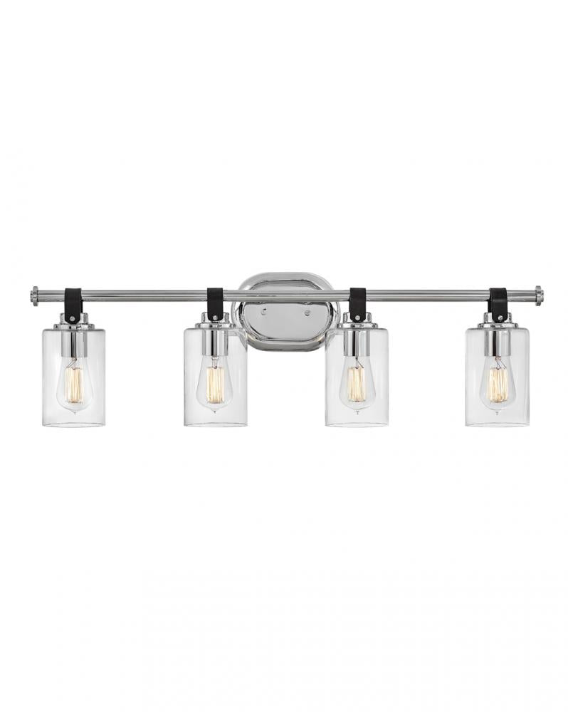 Large Four Light Vanity - Chrome