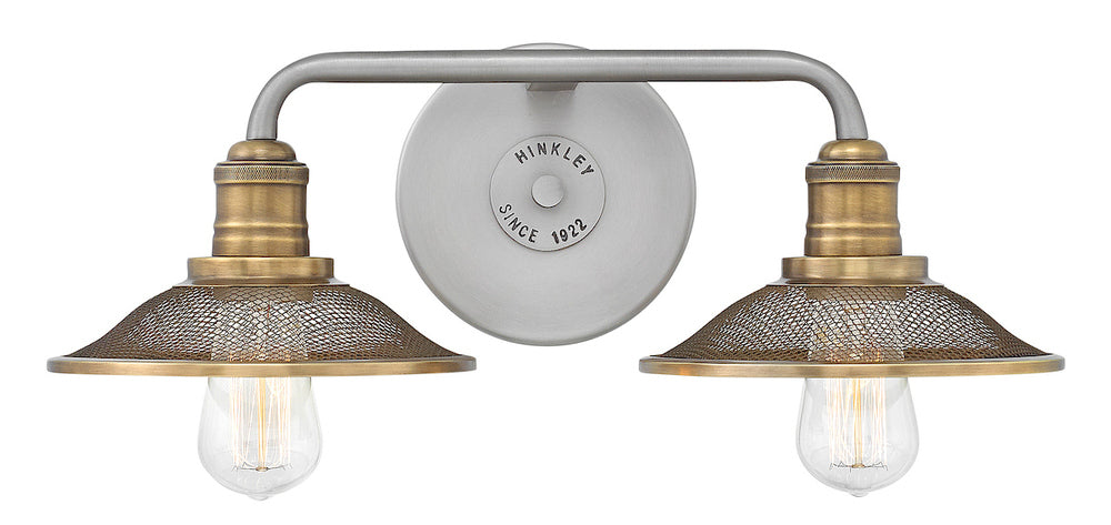 Small Two Light Vanity - Antique Nickel