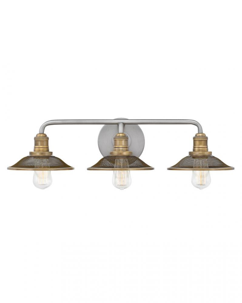 Medium Three Light Vanity - Antique Nickel