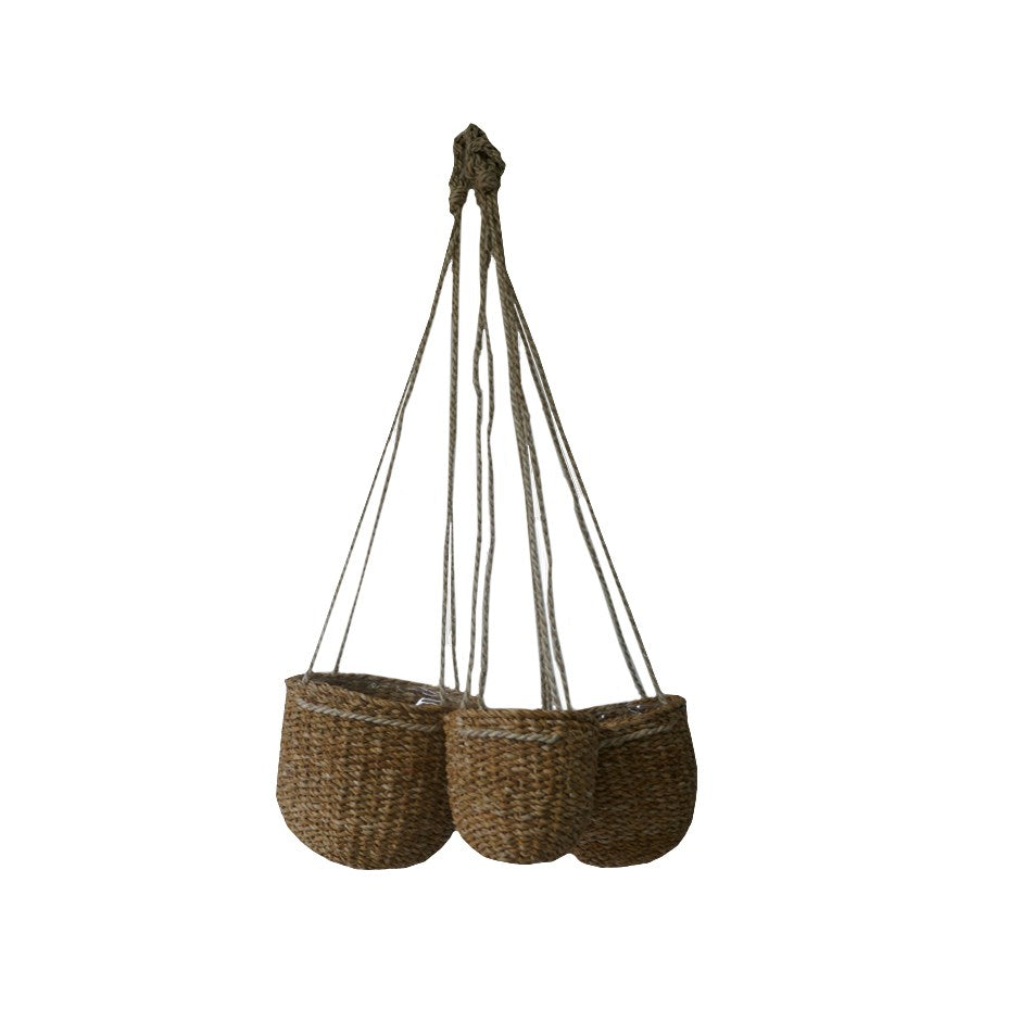 Set of 3 Lined Hanging Baskets