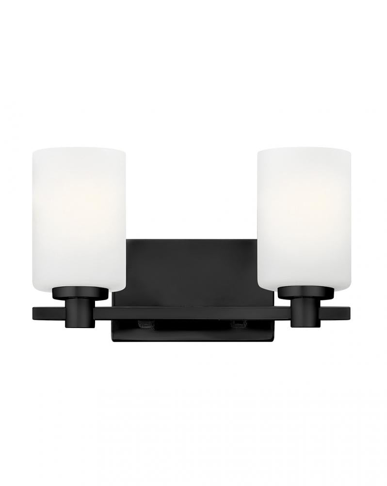 Small Two Light Vanity - Black