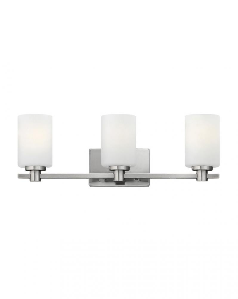 Medium Three Light Vanity - Nickel