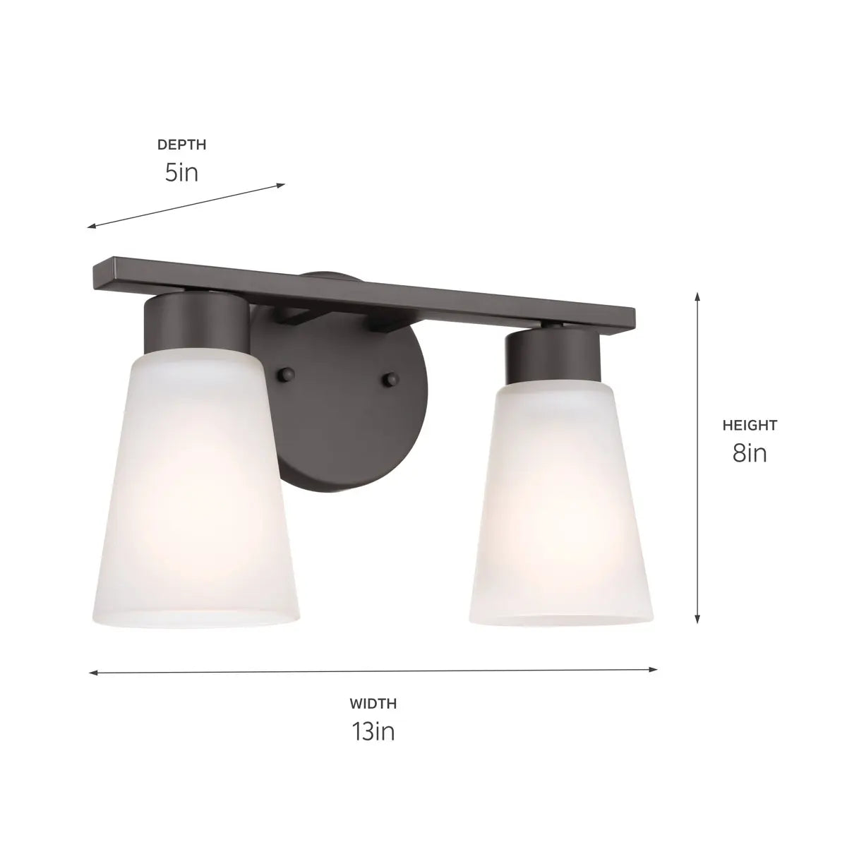 Stamos 2 Light Vanity Light (3 Finishes)