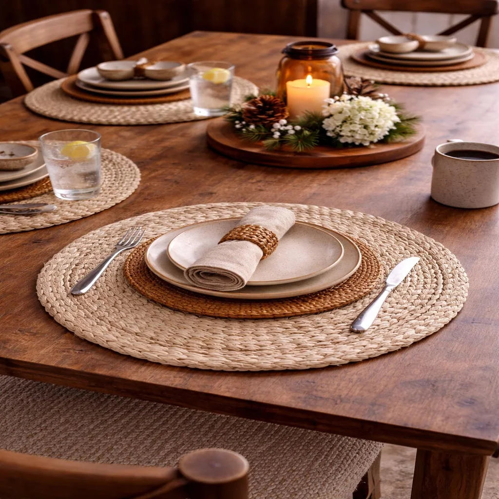 Round Corn Husk Placemat