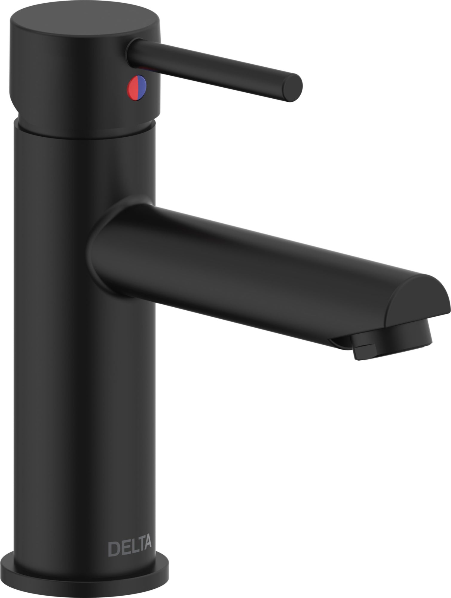 SINGLE HANDLE LAVATORY FAUCET MATTE BLACK LESS POP UP