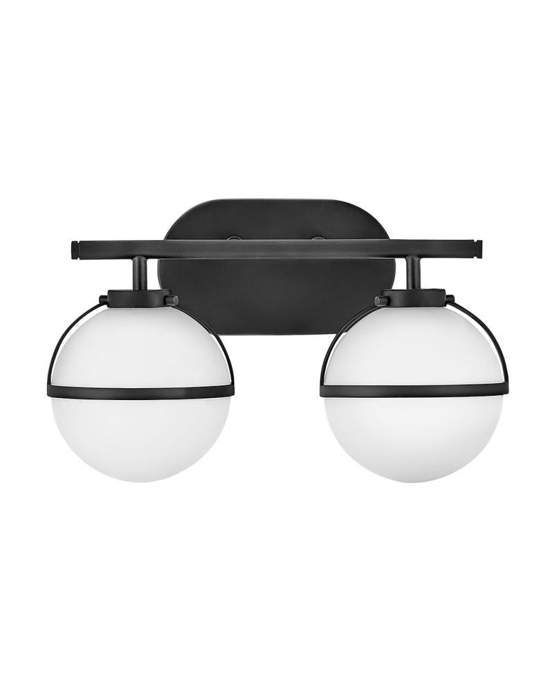 Small Two Light Vanity - Black