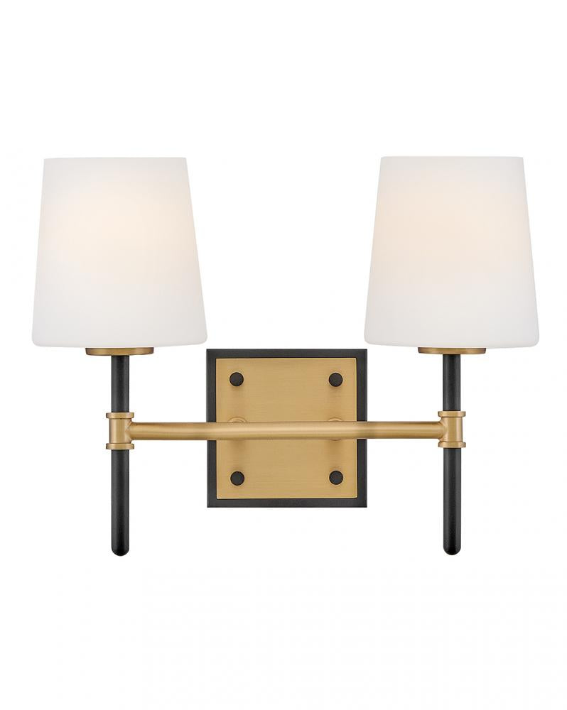 Small Two Light Vanity - Black