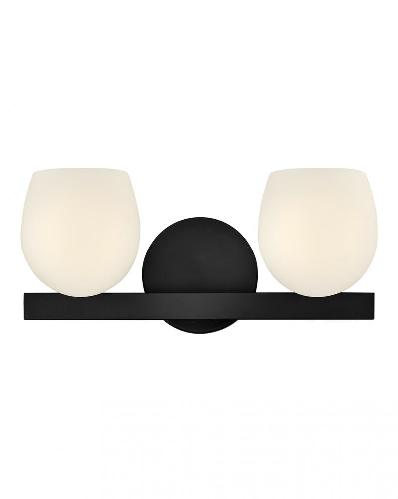 Small Two Light Vanity - Black