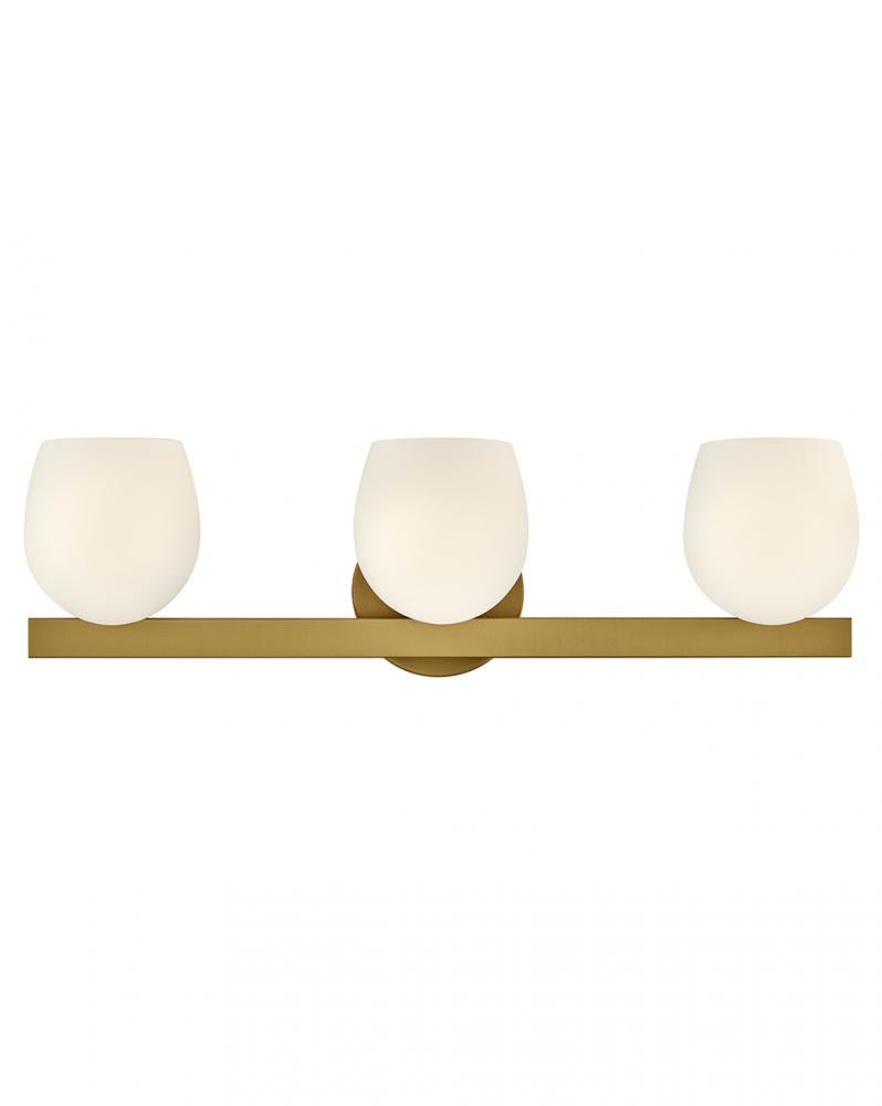 Medium Three Light Vanity - Brass