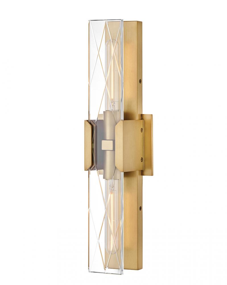 Large Two Light Sconce - Brass
