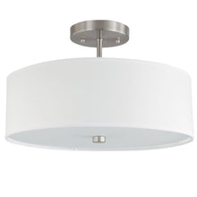 Load image into Gallery viewer, 3LT Incandescent Semi-Flush SC w/ White Shade