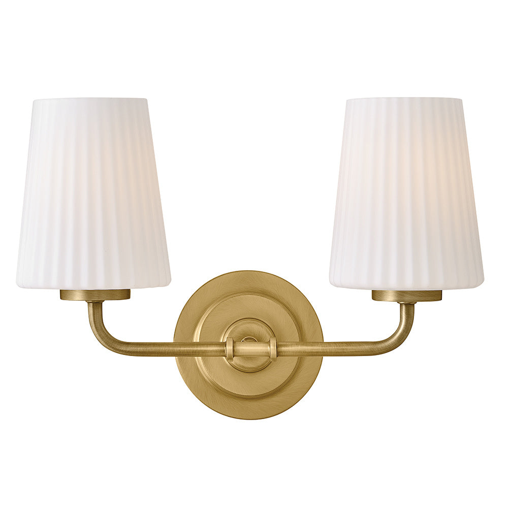 Small Two Light Vanity - Brass