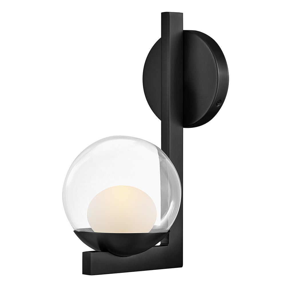 Medium Single Light Sconce - Black