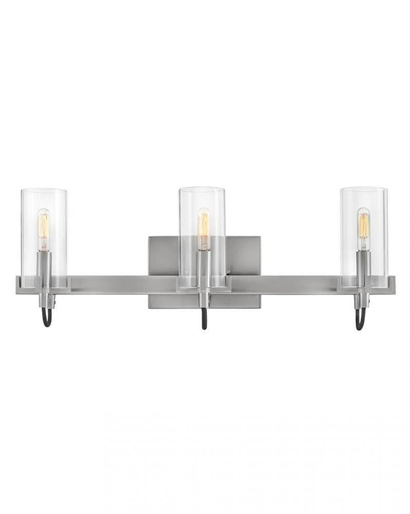 Medium Three Light Vanity - Nickel