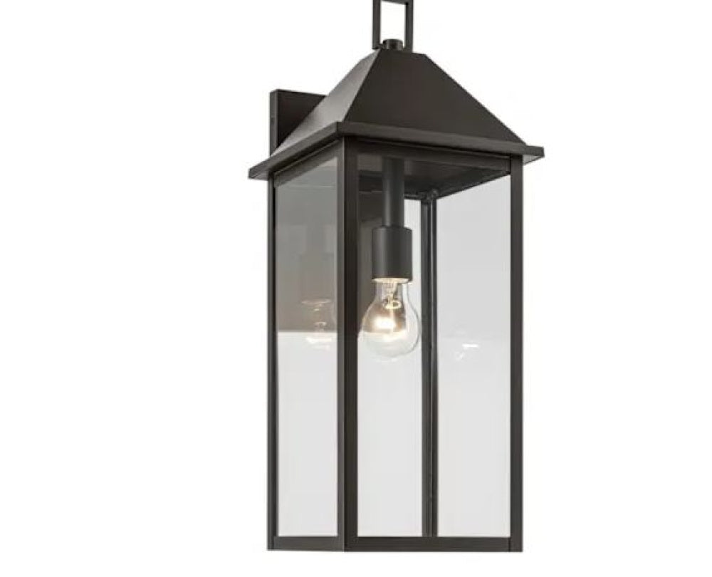 Prin 22 Inch 1 Light Outdoor Wall Light with Clear Glass in Olde Bronze