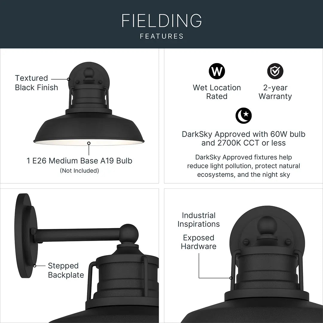 Fielding Outdoor Wall Light (2 Finishes)